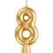 Party Central 12 Gold "8" Birthday Candles 2.75"